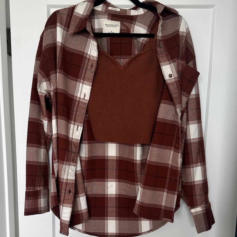 Abercrombie Flannel Tank Set